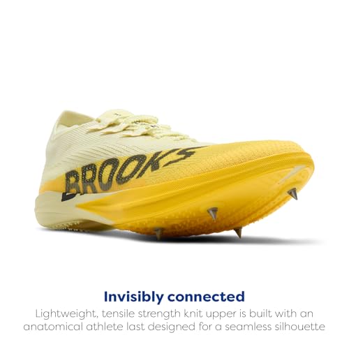 Brooks Hyperion Elite LD Unisex 4-Pin Track Spike Racing Unisex Shoe - Luminary/Cyber Yellow/Black - 7.5 Medium