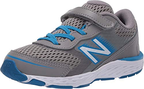 New Balance Kid's 680 V6 Hook and Loop Running Shoe, Marblehead/Vision Blue, 3 Infant - product image