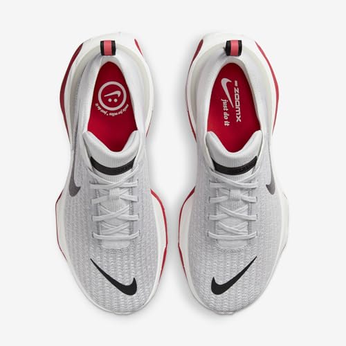 Nike Invincible 3 Men's Road Running Shoes (DR2615-102, White/Fire Red/Cement Grey/Black) Size 7.5