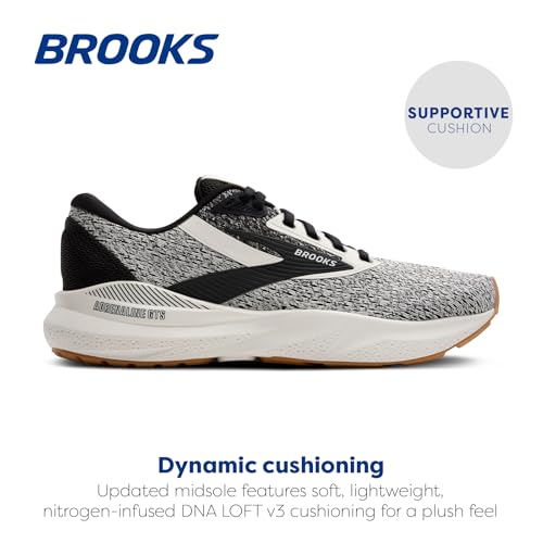 Brooks Women’s Adrenaline GTS 24 Supportive Running Shoe - Coconut/Black/Biscuit - 7 Medium