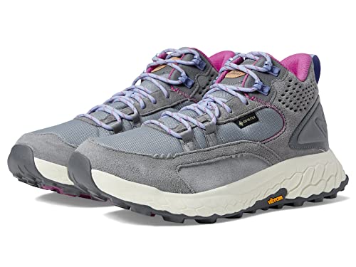 Women's New Balance Fresh Foam X Hierro v1 Mid-Cut Trail Shoes in Steel/Castlerock/Magenta alternate view 2