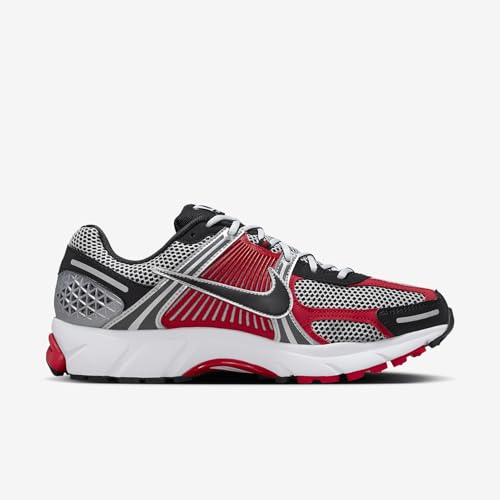 Nike Zoom Vomero 5 Men's Shoes (HV0926-095, Metallic Silver/University Red/White/Black) Size 10.5
