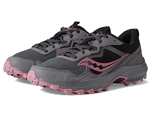 Saucony Women's Excursion Tr16 Trail Running Shoe, Charcoal/Rose, 8.5