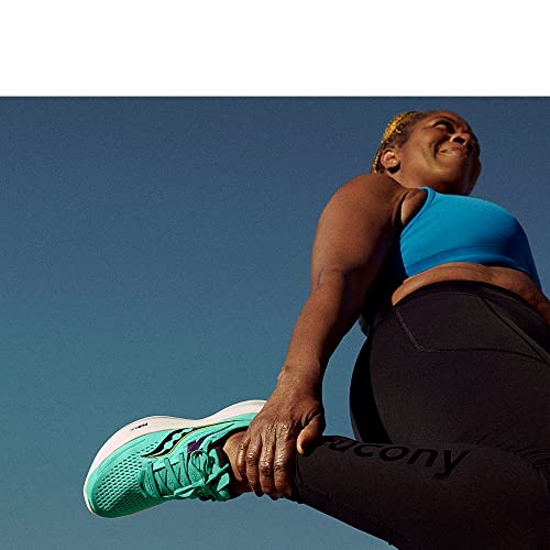 Saucony Women's Ride 15 Running Shoe, Cool Mint/Acid, 11.5