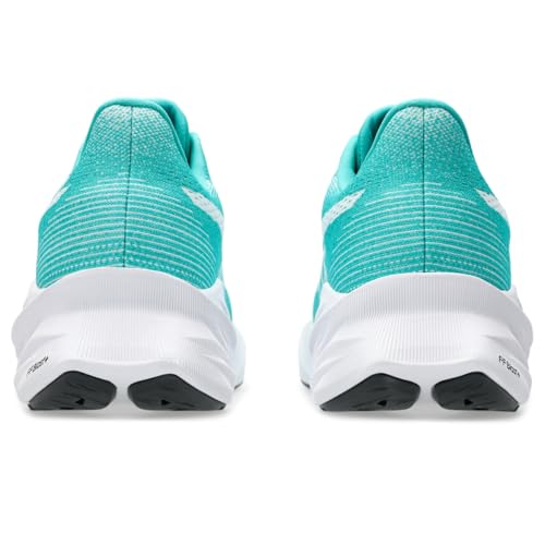 ASICS Men's DYNABLAST 5 Running Shoes, 8.5, White/Wave Teal