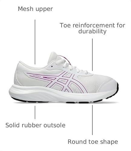 ASICS Kid's Contend 9 Grade School Running Shoes, 2, White/Soothing SEA