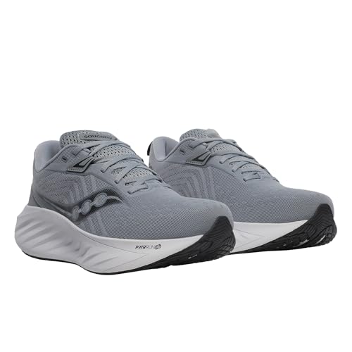 Saucony Men's Triumph 22 Sneaker, Flint/Black, 11