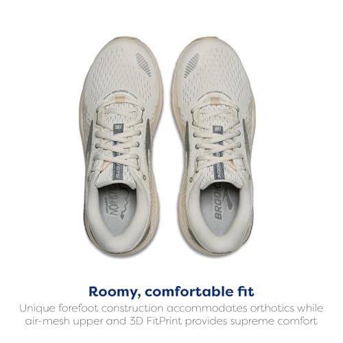 Brooks Women's Addiction GTS 15 Supportive Running Shoe - Vaporous Grey/Primer Grey/Sand - 9 Medium