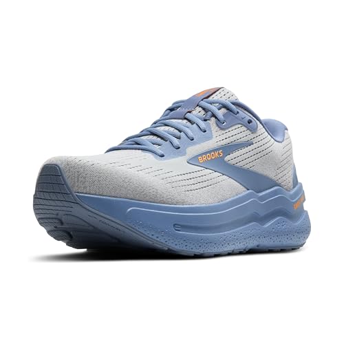 Brooks Men’s Ghost Max 2 Neutral Running & Walking Shoe - Oyster Mushroom/Blue/Orange - 10 Medium