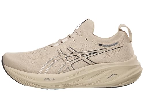 ASICS Men's Gel-Nimbus 26 Running Shoes, 15, Feather Grey/Black