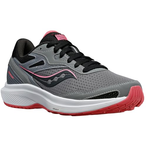 Saucony Women's Cohesion 16 Sneaker, Concrete/Ember 9