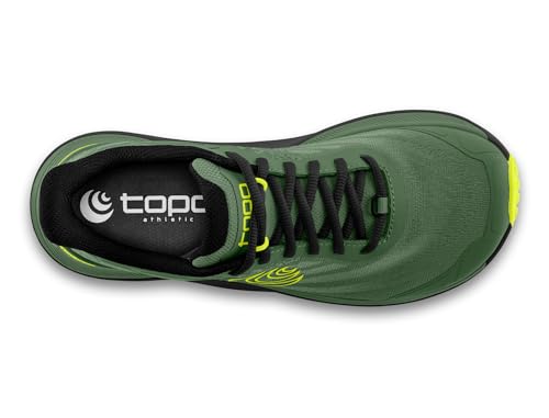 Topo Athletic Men's Ultraventure 4 Comfortable Cushioned Durable 5MM Drop Trail Running Shoes, Athletic Shoes for Trail Running, Green/Black, Size 11.5