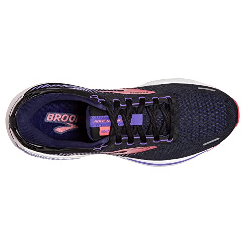 Brooks Adrenaline Gts Women's 22 Lighter Cushion Body Supprt Trainers, Black Purple Coral, 8 US