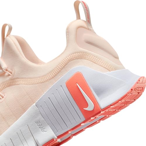 Nike Free Metcon 6 Women's Workout Shoes (FJ7126-801, Guava Ice/Light Wild Mango/White) Size 10