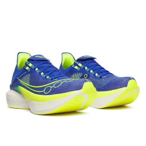 Saucony Unisex Endorphin Elite 2 Road Running Shoe, Lapis/Citron, 11 Men/ 12.5 Women