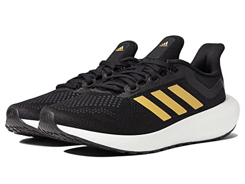 adidas Women's Pureboost 22 Black/Gold Metallic/Carbon 5.5