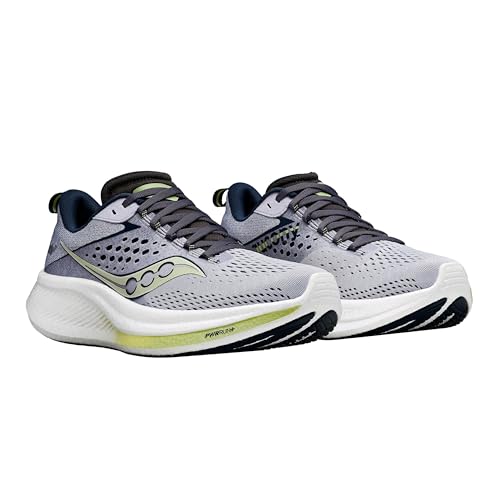 Saucony Women's Ride 17 Sneaker, Iris/Navy, 8.5