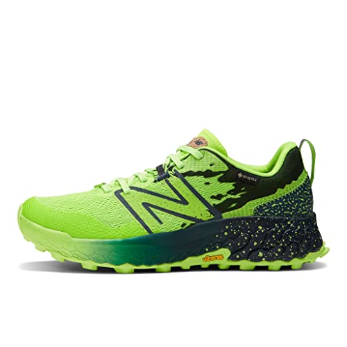 New Balance Women's Fresh Foam Hierro V7 GTX Trail Running Shoe, Pixel Green/Natural Indigo, 7 Medium