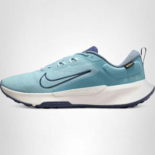 Nike Juniper Trail 2 GTX V2 Mens Running Trainers HM9734 Sneakers Shoes (UK 10.5 US 11.5 EU 45.5, Denim Turquoise Midnight Navy 402)