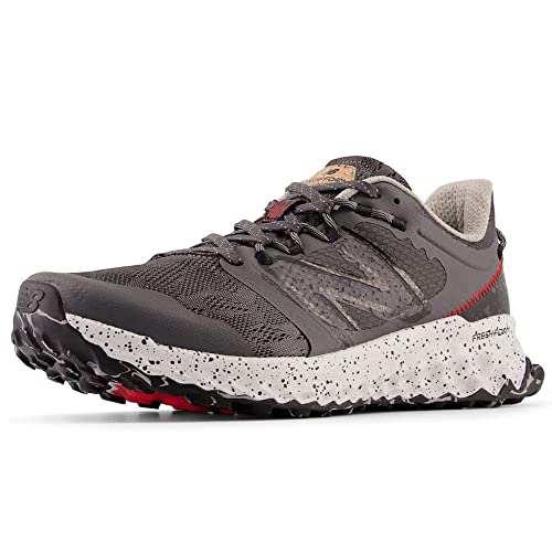 New Balance Men's Fresh Foam Garoe V1 Trail Running Shoe, Magnet/True Red/Black, 10.5 M
