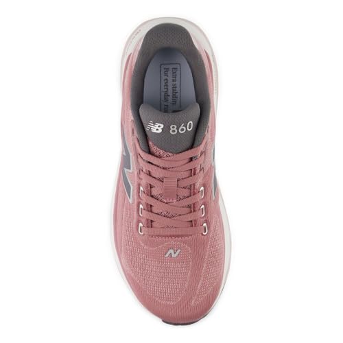 New Balance Women's Fresh Foam X 860v15 Running Shoe, Rosewood/Neptune Grey, 10