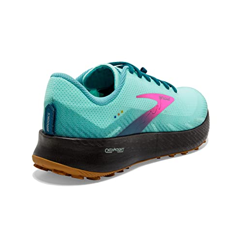 Brooks Catamount Women's Trail Running Shoe - Porcelain/Blue Coral/Pink - 6