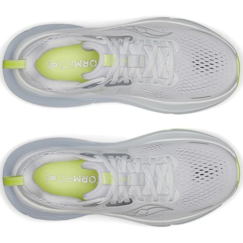 Saucony Women's Guide 18 Sneaker, White/Ice Melt, 10 Wide