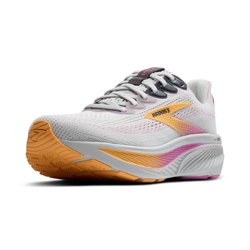 Brooks Women’s Ghost 17 Neutral Running Shoe - Oyster/Apricot/Pink - 10 Medium