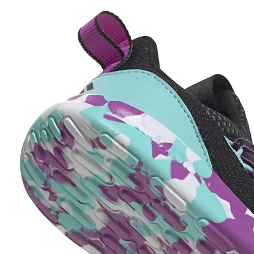 adidas Unisex-Baby Lite Racer Adapt 7.0, Black/Purple Burst/Flash Aqua, 8.5
