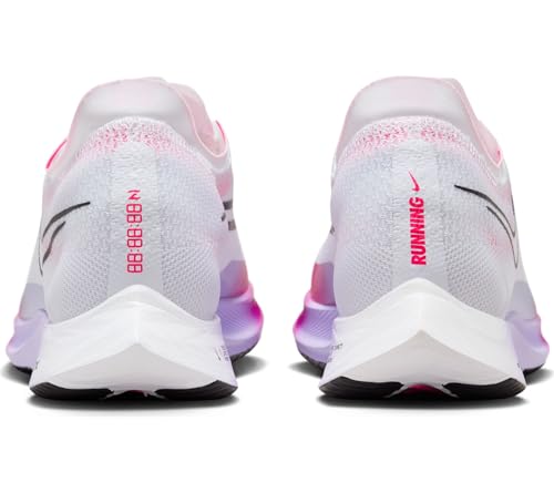 Nike Streakfly Men's Road Racing Shoes (DJ6566-104, White/Vivid Grape/Purple Agate/Black) Size 12