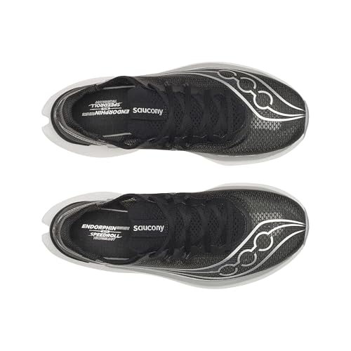 Saucony Men's Endorphin Pro 5 Sneaker, Black/Silver, 9.5