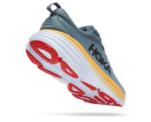 HOKA Bondi 8 Men's Performance Road Running Shoes Sneakers (Goblin Blue/Mountain Spring, US Footwear Size System, Adult, Men, Numeric, Medium, 10)