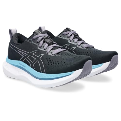 ASICS Women's GLIDERIDE MAX Running Shoe, 10, Black/Carrier Grey