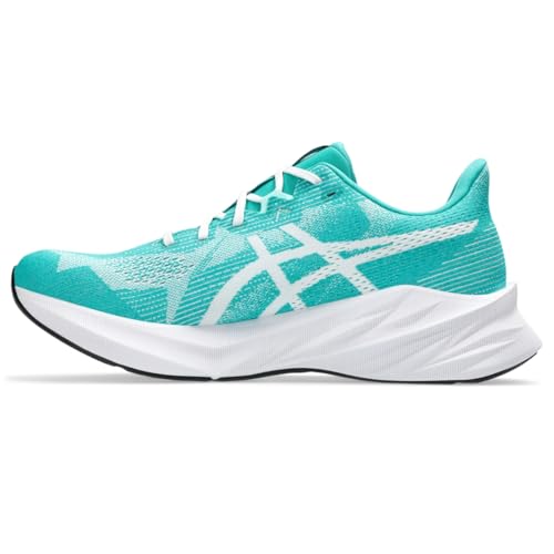 ASICS Men's DYNABLAST 5 Running Shoes, 8.5, White/Wave Teal