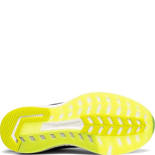 Saucony Men's Hurricane ISO 5, Navy/Citron, 8