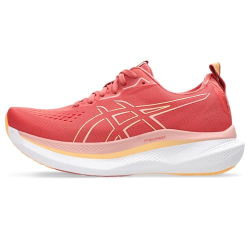 ASICS Women's GLIDERIDE MAX Running Shoe, 9, Dark Pink Clay/Orange Glow