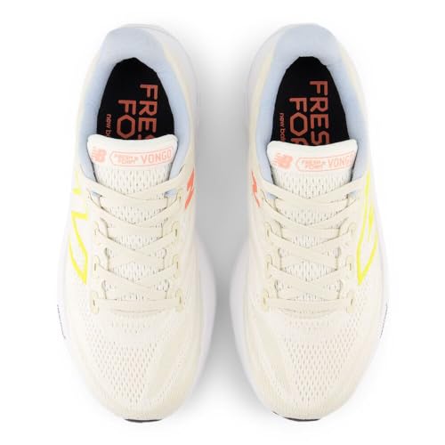 New Balance Women's Fresh Foam X Vongo V6 Running Shoe, Sea Salt/Lemon Zest/Light Chrome Blue, 12 W