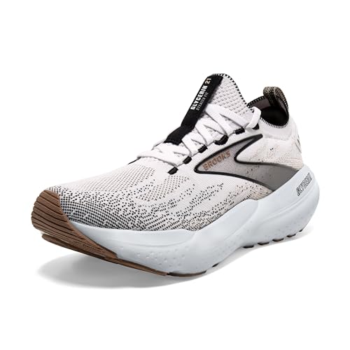 Brooks Women’s Glycerin Stealthfit 21 Neutral Running Shoe - White/Grey/Black - 11 Medium