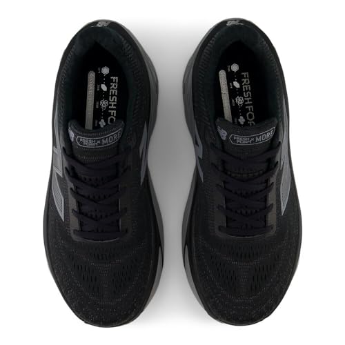 New Balance Men's Fresh Foam X More V5 Running Shoe, Black/Linen/Silver Metallic, 10