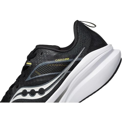 Saucony Women's Omni 22 Sneaker, Black/White, 8
