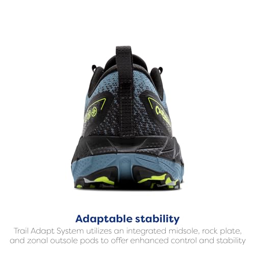 Brooks Men’s Cascadia 18 Mountain Trail Running Shoe - Citadel/Ebony/Lime - 9.5 Medium - alternate view 3