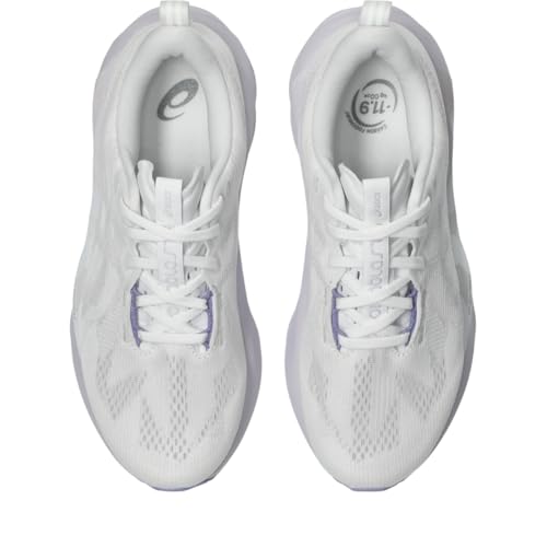 ASICS Women's NOVABLAST 5 Running Shoes, 7, White/Lilac HINT