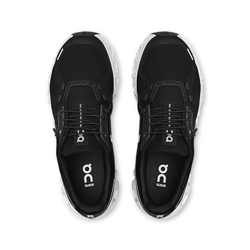 On Women's Cloud 6 Sneakers, Black | White, 9 Medium US
