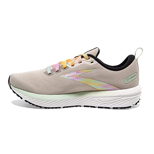 Brooks Men’s Revel 6 Neutral Running Shoe - White/Silver Lining/Black - 10 Medium