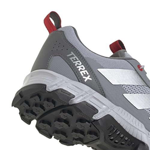 adidas Men's Terrex Rockadia Trail Running, HaloSilverSilverMetallicBetterScarlet, 10.5