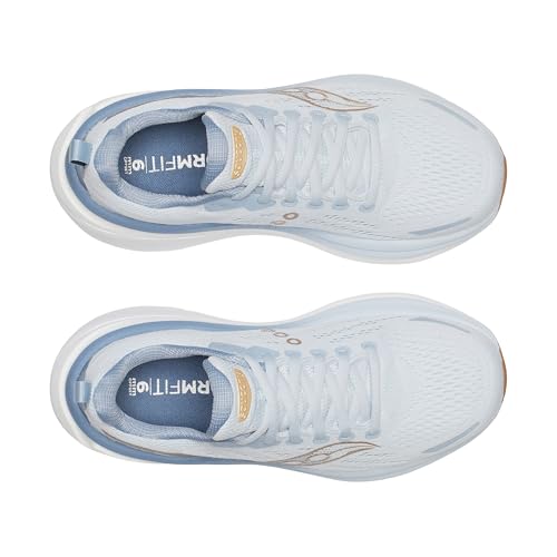 Saucony Women's Hurricane 25 Sneaker, Airy/Storm, 5.5