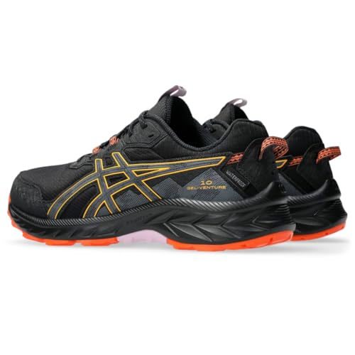 ASICS Women's Gel-Venture 10 Waterproof Trail Running Shoes, 5, Black/Carrier Grey