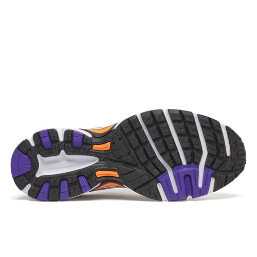 Saucony Unisex Ride Millennium Running Shoe, White/Purple, 13