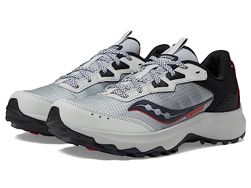 Saucony Men's Aura Tr Sneaker, Concrete/Black, 8 Wide