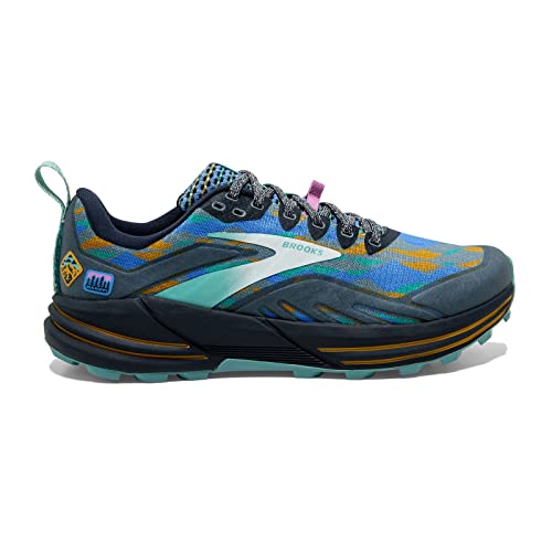 Brooks Men's Cascadia 16 Trail Running Shoe - Eclipse/Marina/Chalk - 8.5 Medium